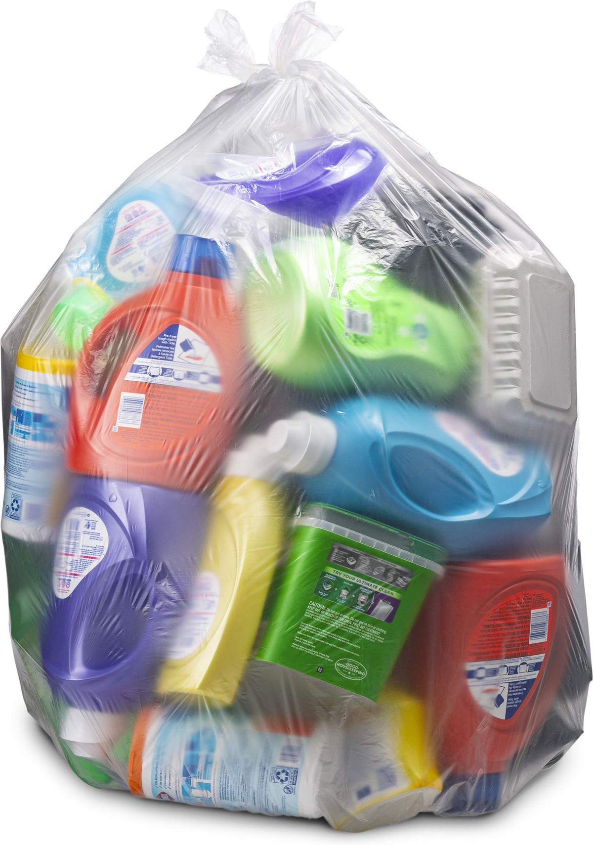 60 Gallon Heavy Duty Clear Trash Bags 150 Count A323