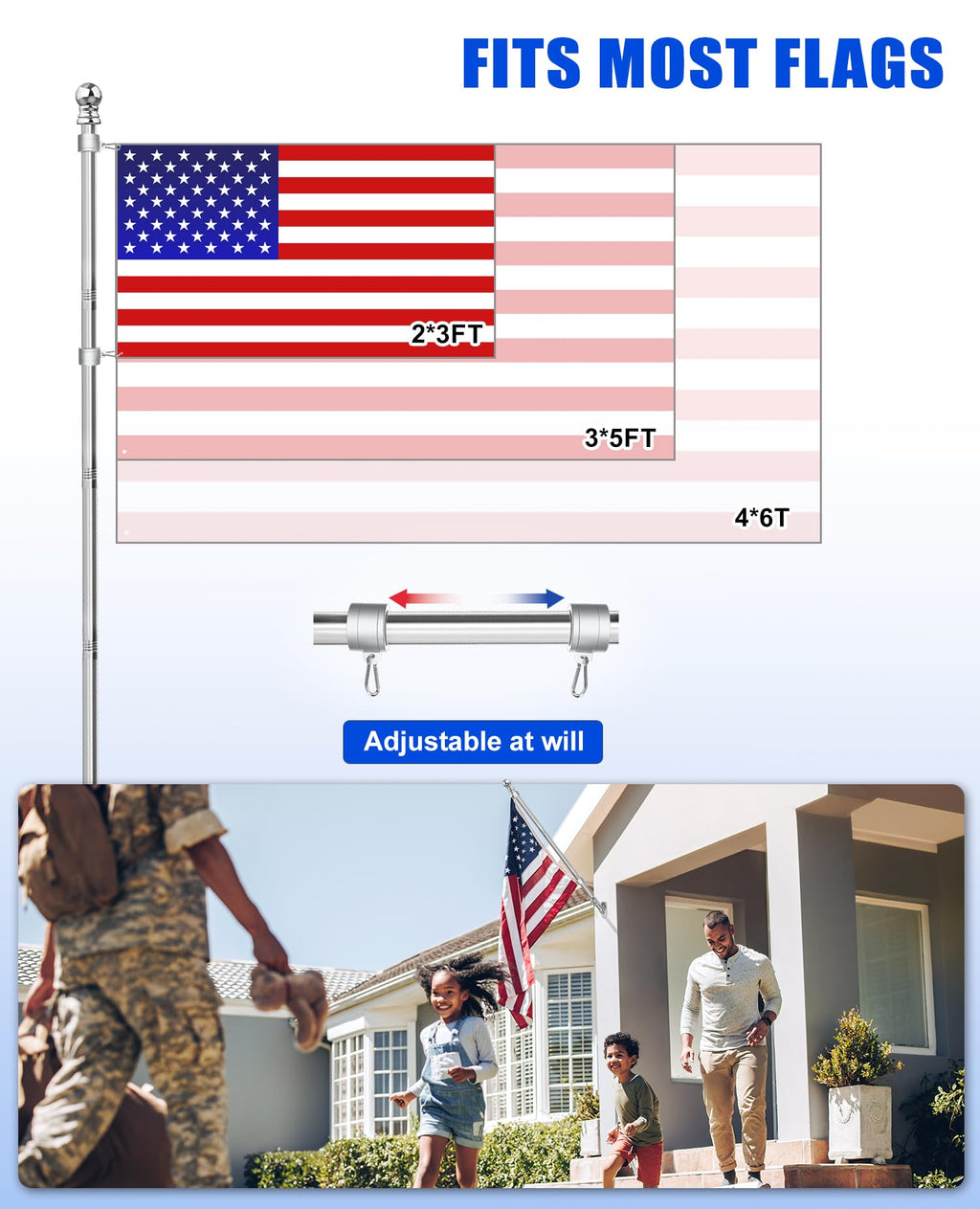 T304 Stainless Steel Flag Pole O772