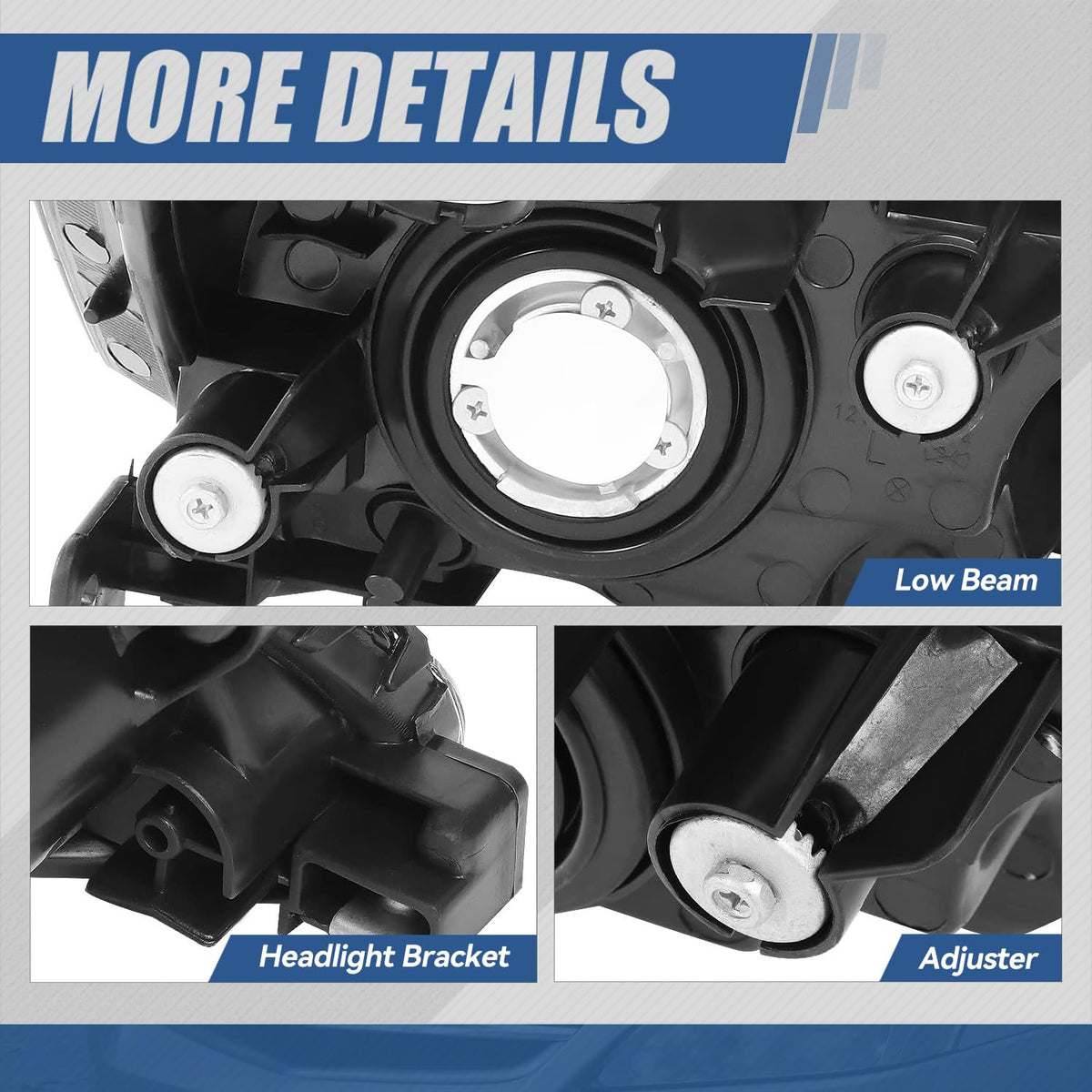 Black Housing Amber Corner Headlights Assembly W997