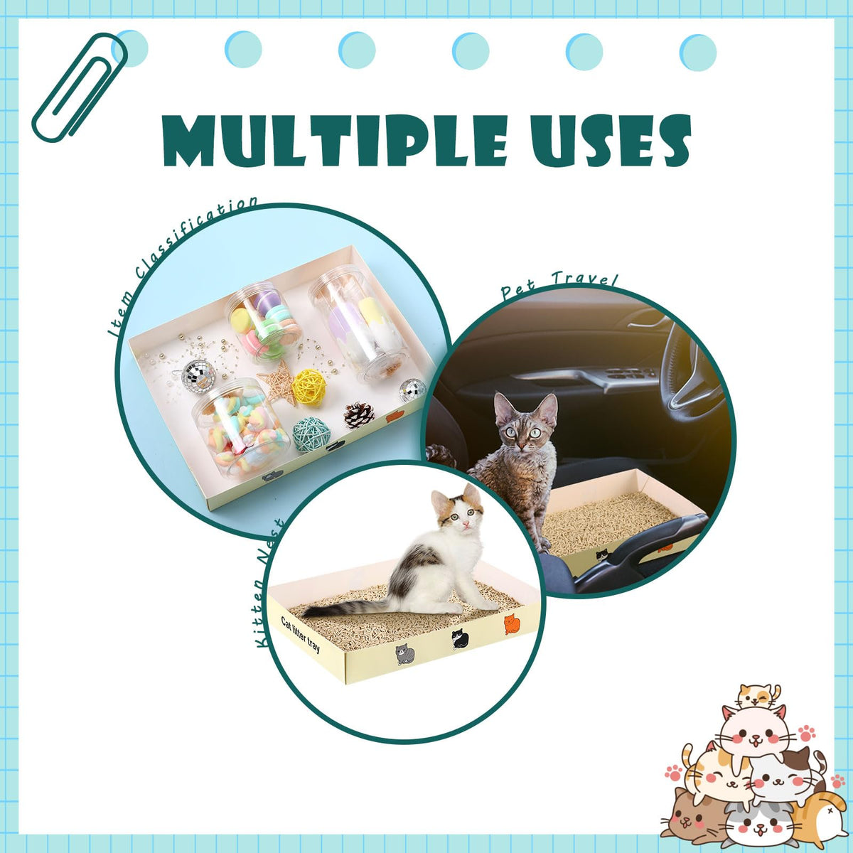 30 Pack Foldable Disposable Cat Litter Box E1759