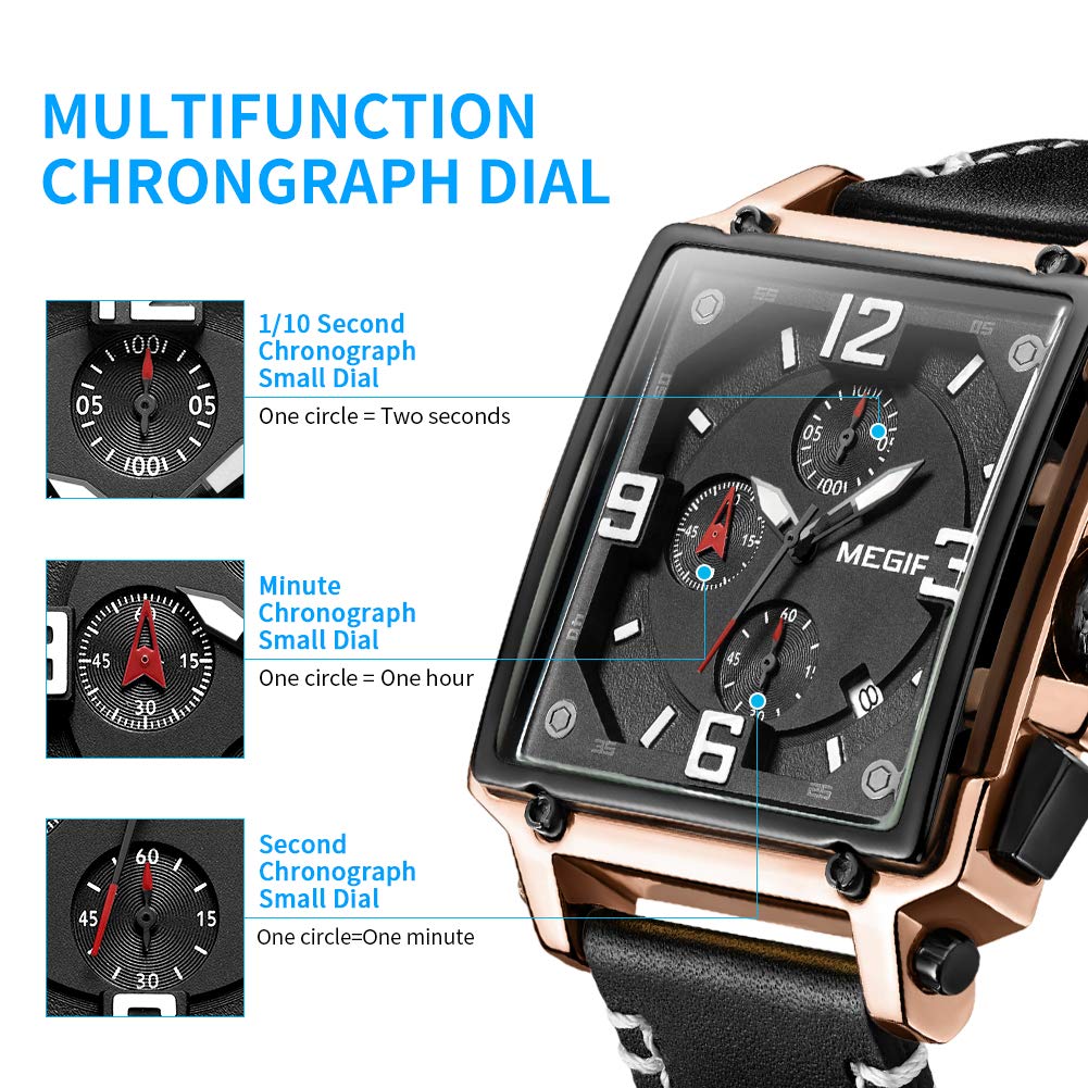Men's Analogue Luminous Quartz Watch with Leather Strap A15088