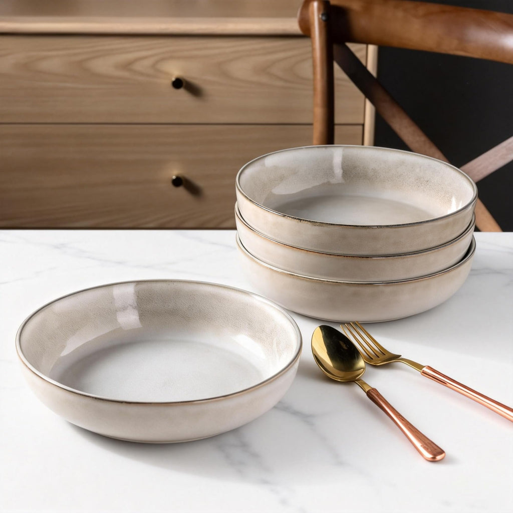 8.75'' 38oz Ceramic Pasta Bowls Set of 4 I245