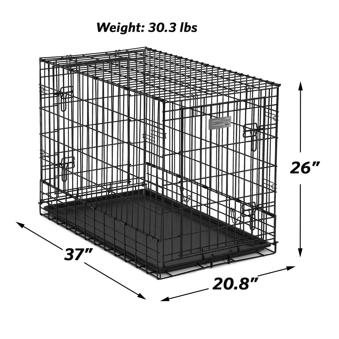 Double Door Folding Metal Dog Crate D41075