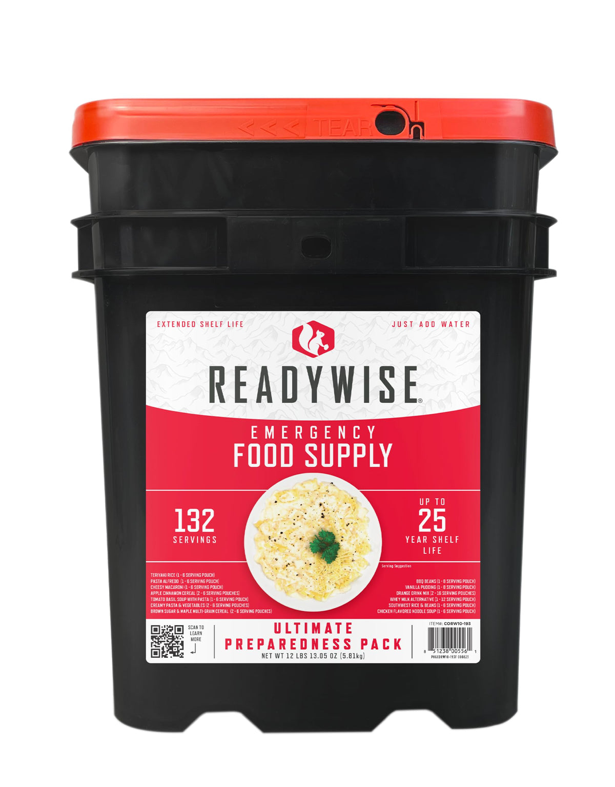 Emergency Food Supply Survival Bucket 132 Servings V30163