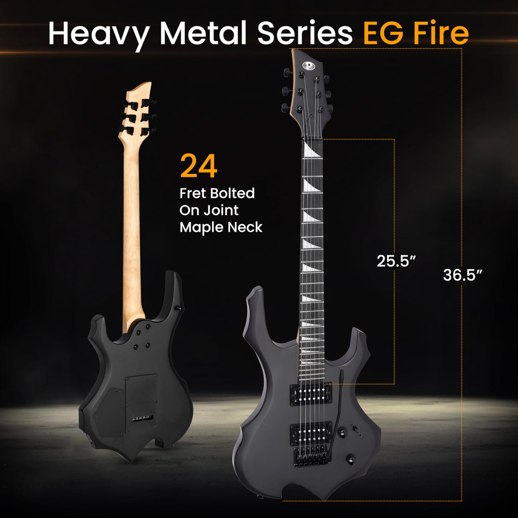 Black Electric Guitar with Amplifier Kit X715