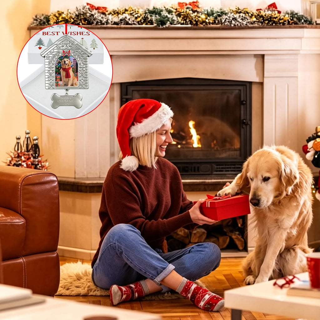 Dog First Christmas Ornament 2026 Metal Photo Frame J542948