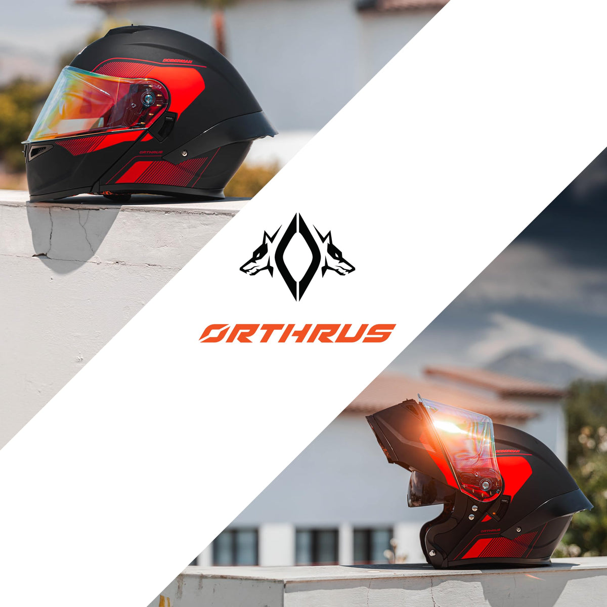 Modular Motorcycle Helmet with LED Lights P2503