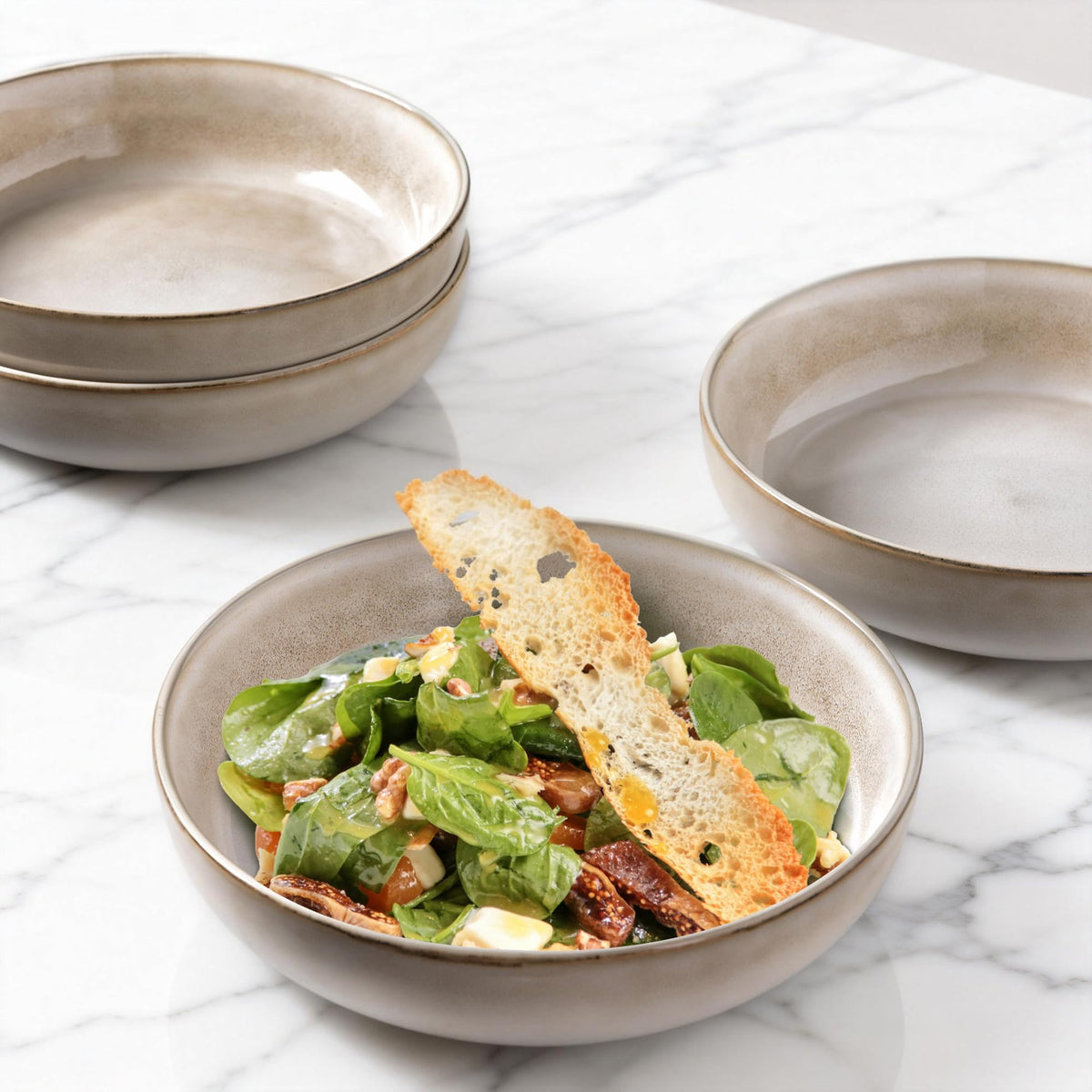 8.75'' 38oz Ceramic Pasta Bowls Set of 4 I245