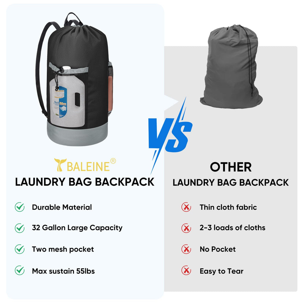 120L Oxford Laundry Bag Backpack with Shoulder Straps C274131