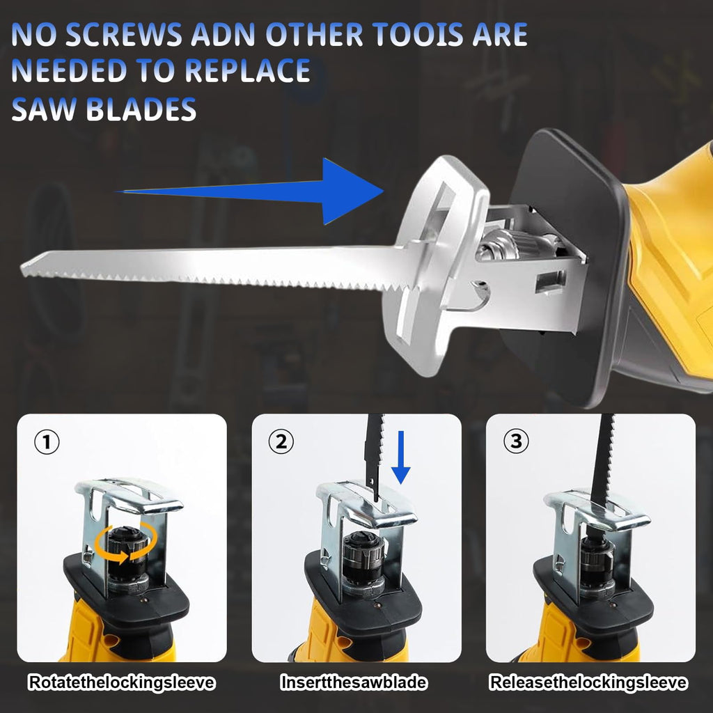Cordless Reciprocating Saw with 4 Blades Kit W841