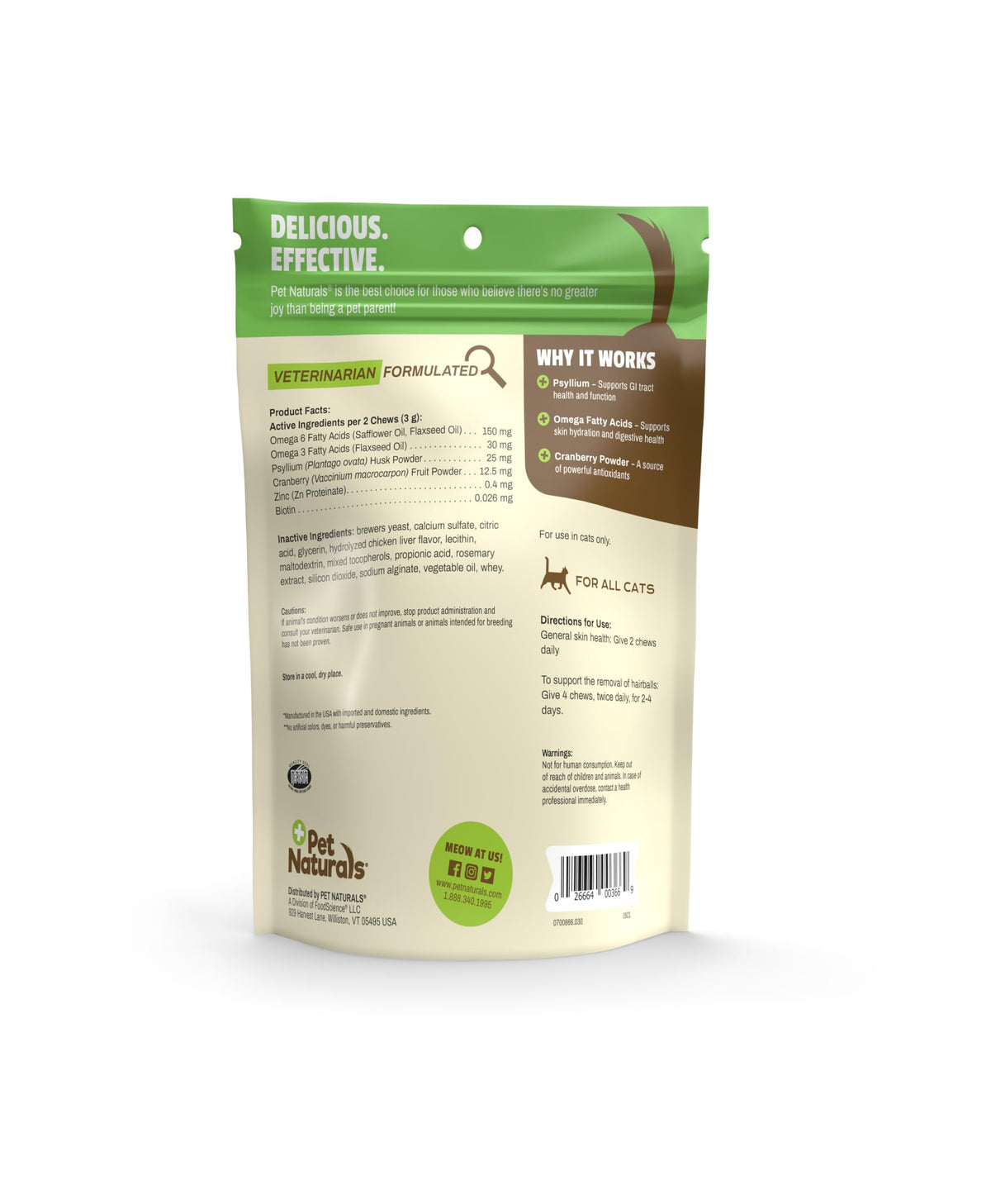 Chicken Liver Hairball Relief Soft Chews for Cats 30 Count U3545