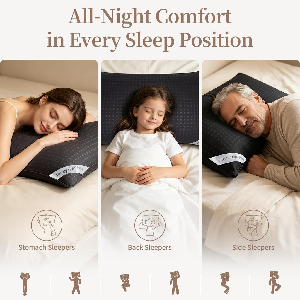 King Size Set of 2 Cooling Down Alternative Bed Pillows V195423