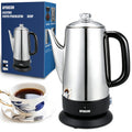 Electric Stainless Steel Coffee Percolator 1200ml 8 Cup L9671