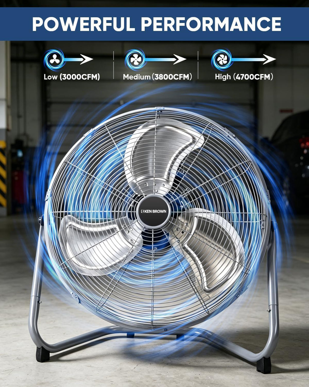 20 Inch 3 Speeds High Velocity Box Fan J802