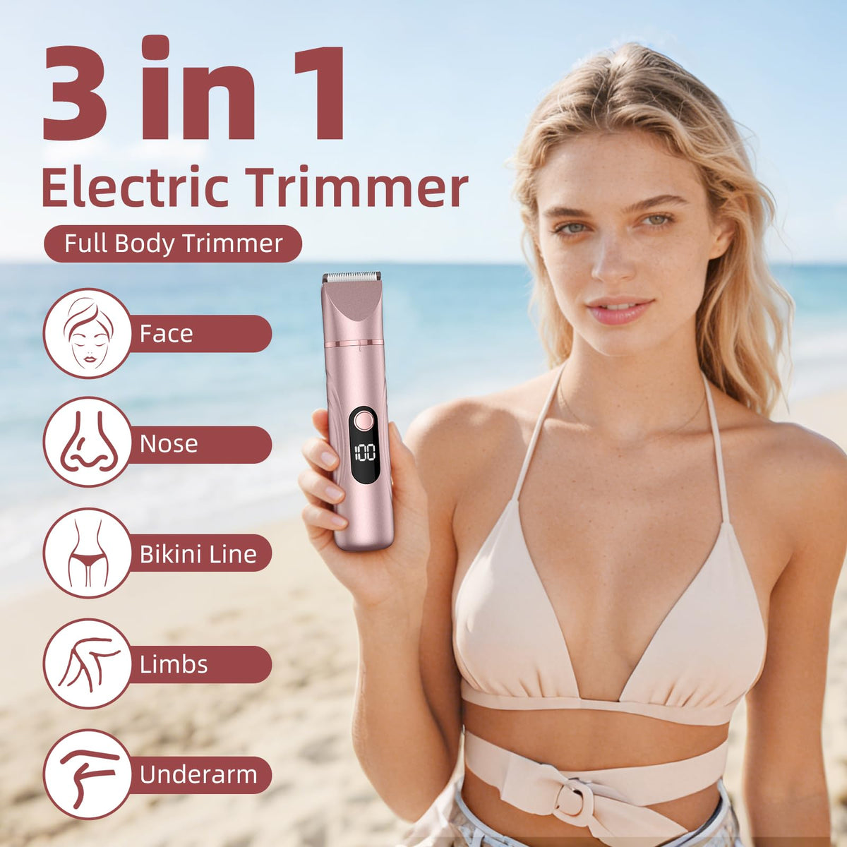 3-in-1 Bikini Trimmer D772