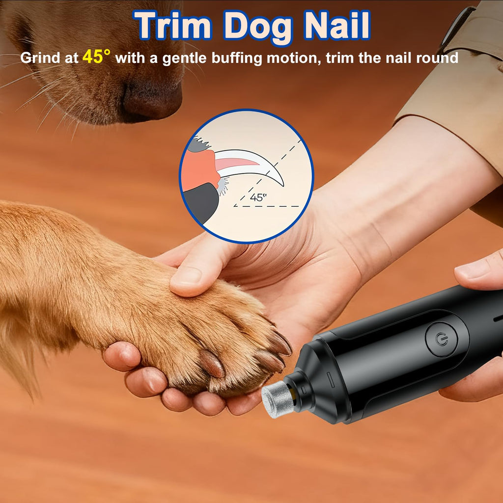 Quiet Low-Vibration Dog Nail Grinder Black M6825