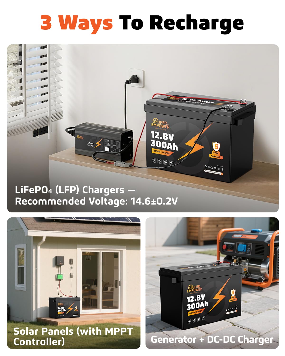 12V 300Ah LiFePO4 Lithium Battery Q1929