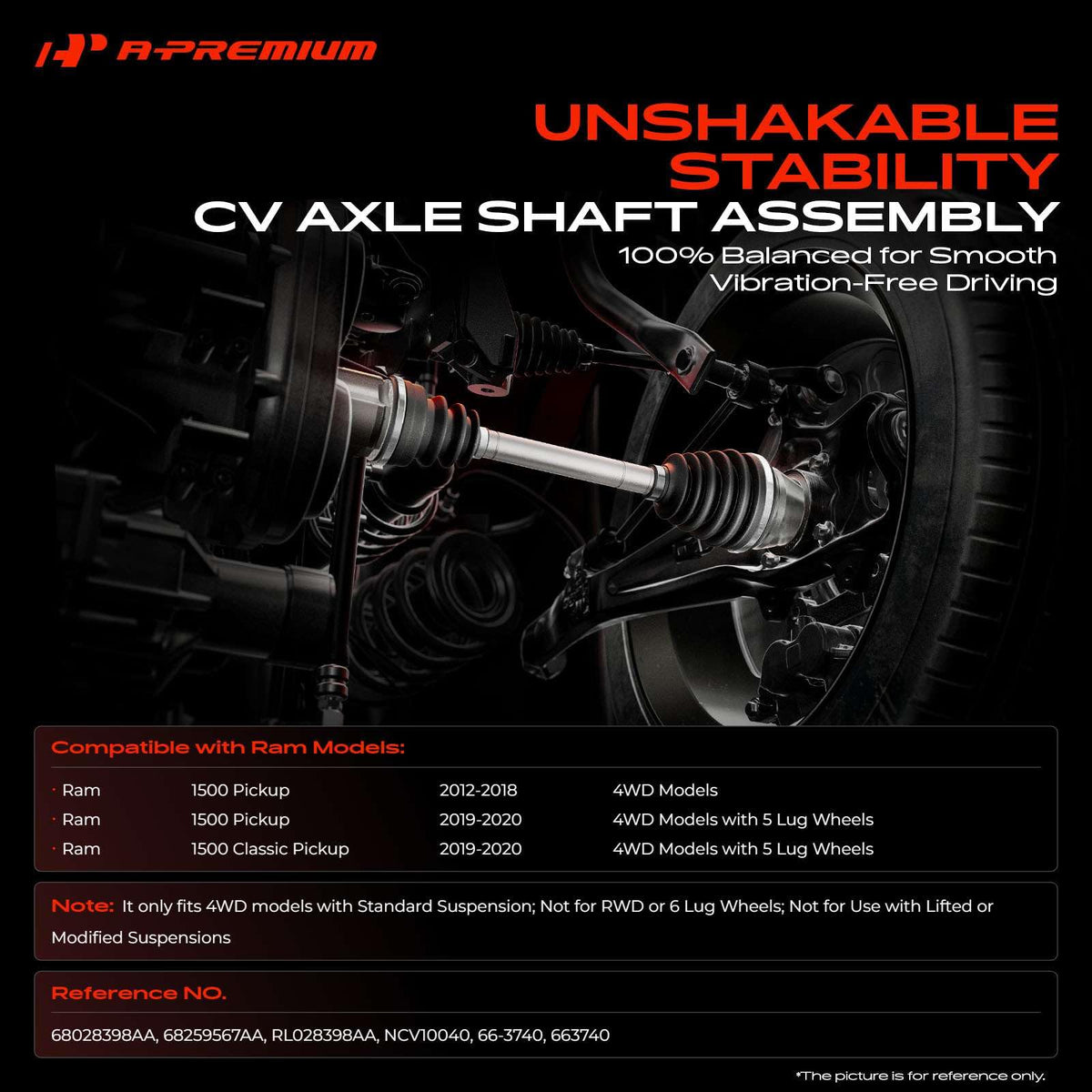 Front CV Axle Shaft Assembly C4105