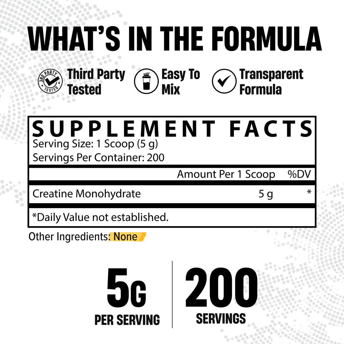 Micronized Creatine Monohydrate Powder 200 Servings 1KG Unflavored V266