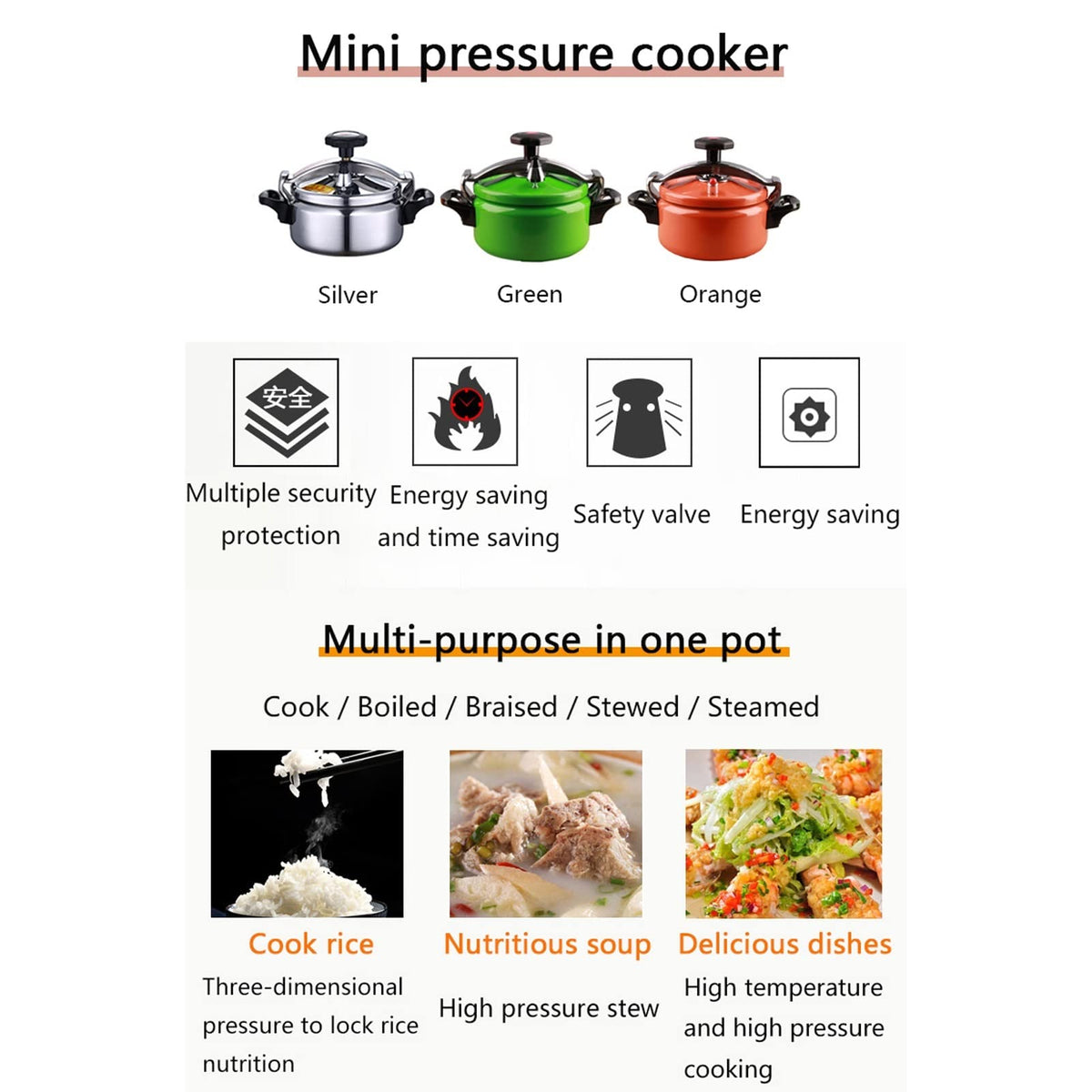 2L Aluminum Pressure Cooker T45646