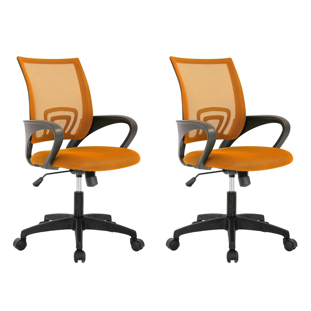 2 Pack Orange Mesh Adjustable Office Chair U7990