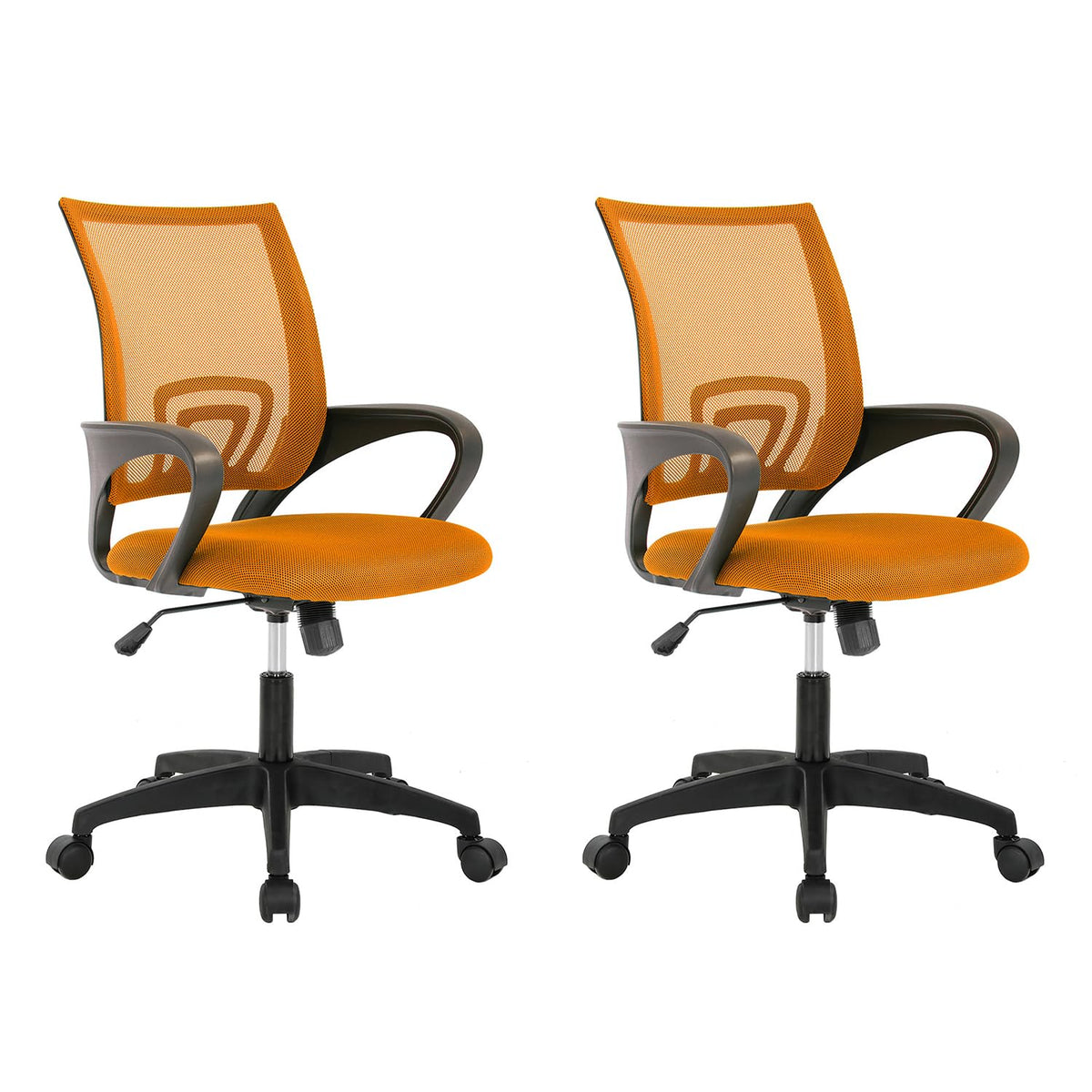 2 Pack Orange Mesh Adjustable Office Chair U7990