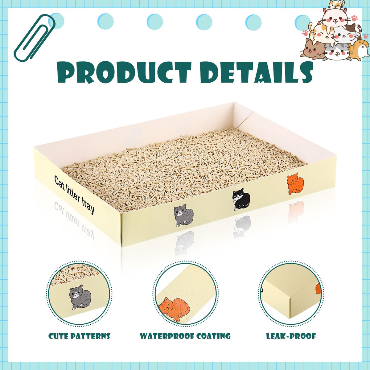 30 Pack Foldable Disposable Cat Litter Box E1759