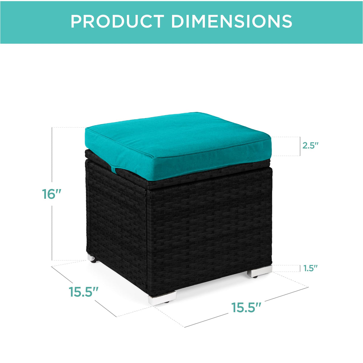 Set of 2 Wicker Ottomans with Storage R550