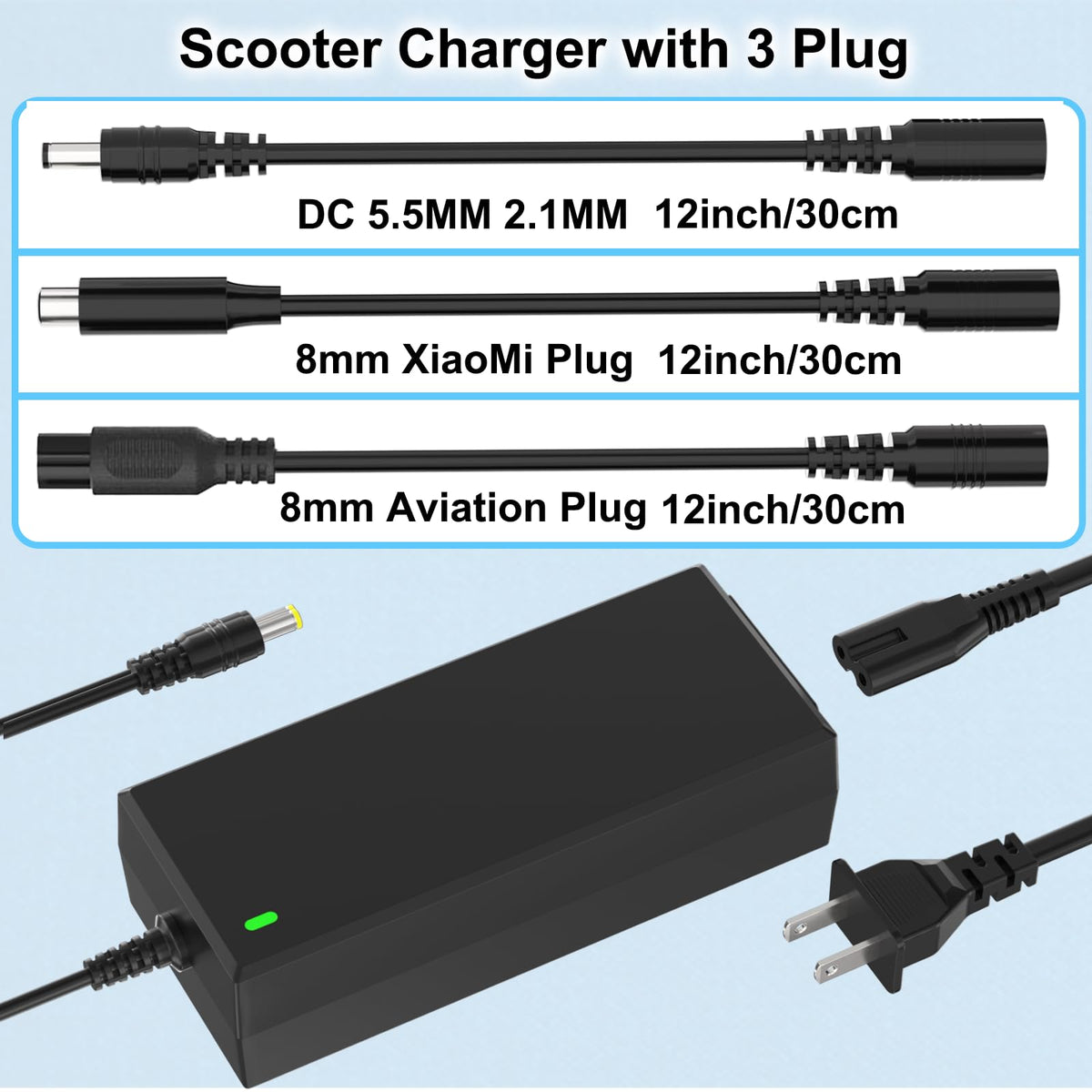 42V 2A Scooter Charger 4 in 1 Removable Connector K473784