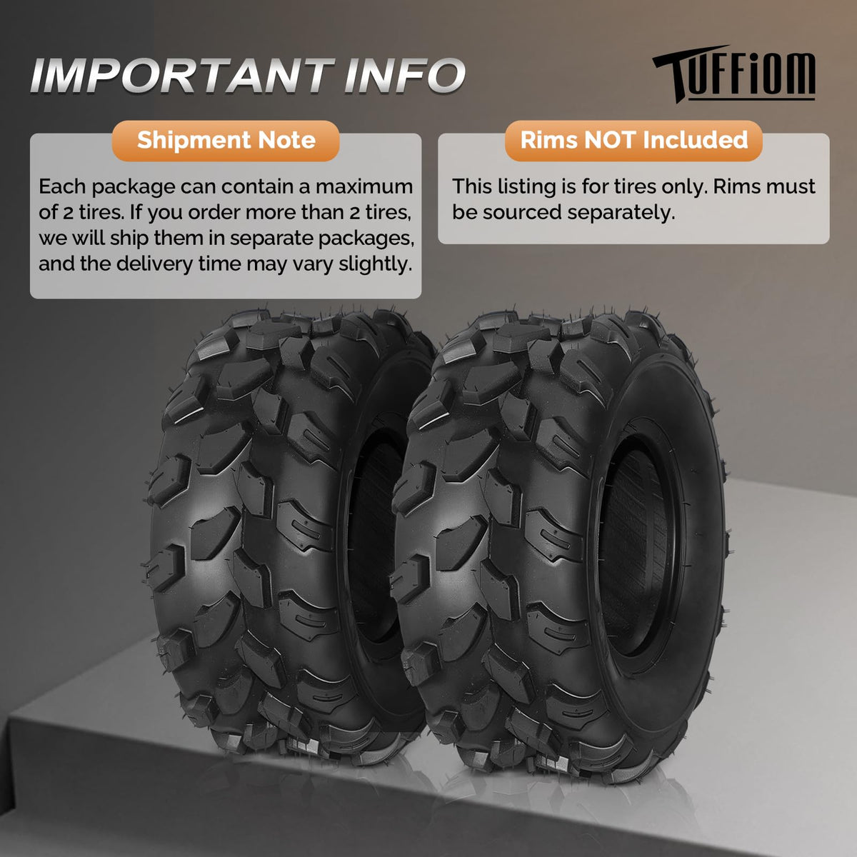 Set of 2 18x7-8 All-Terrain Mud Tires J216