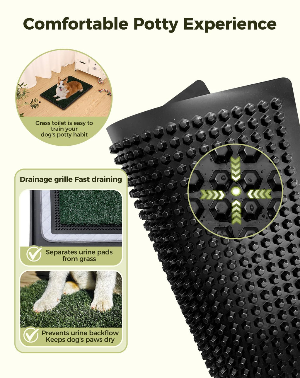 25"x20" Dog Grass Pad with Tray O5037