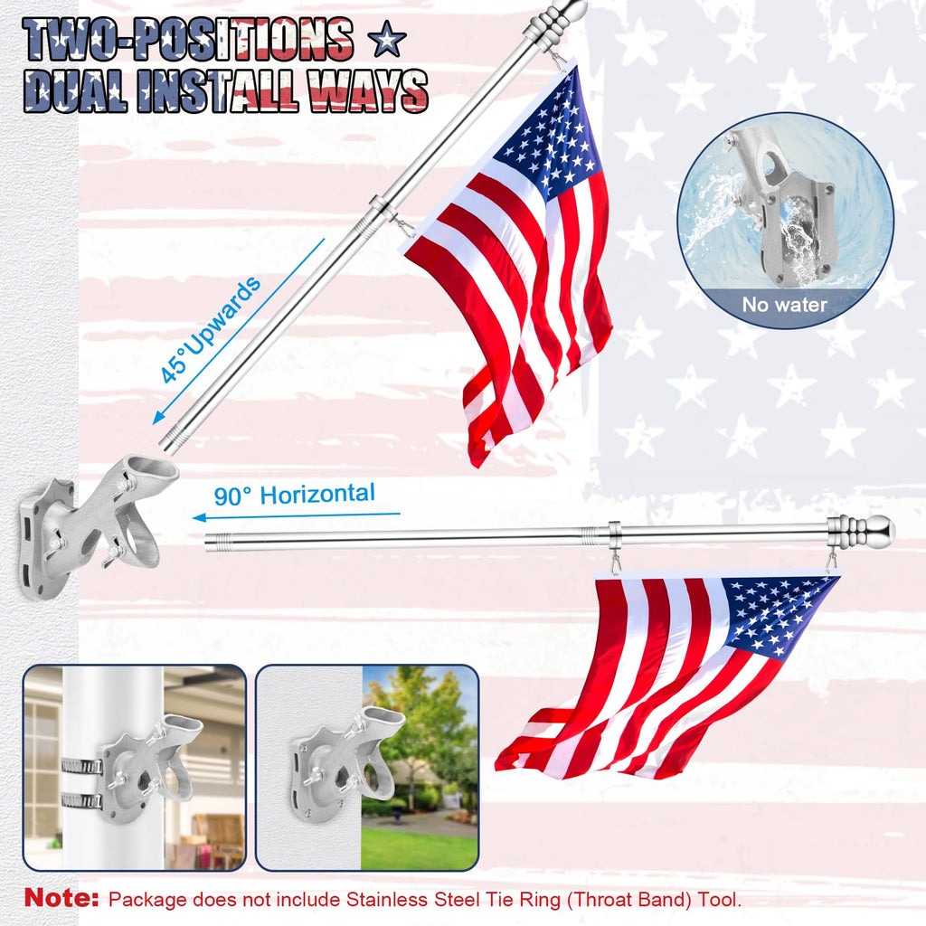 6 FT Stainless Steel Spinning Flag Pole N2662