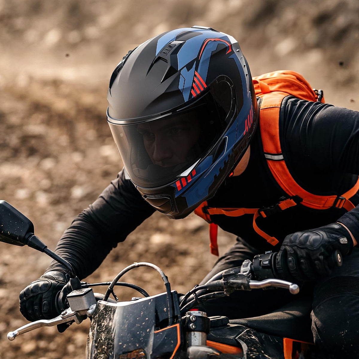 DOT Approved Adult Motocross Helmet with Clear Visor Q808012