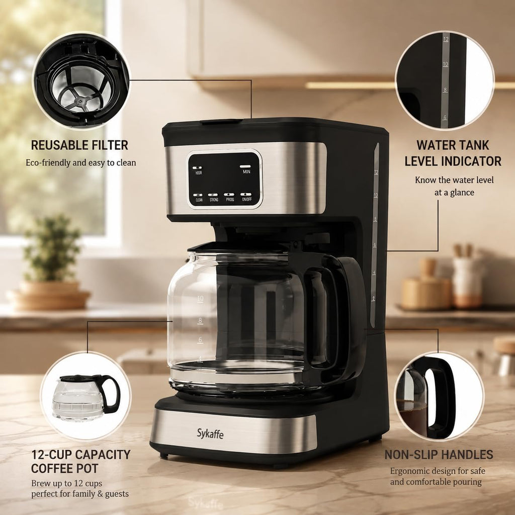 12 Cup Programmable Drip Coffee Maker E9135