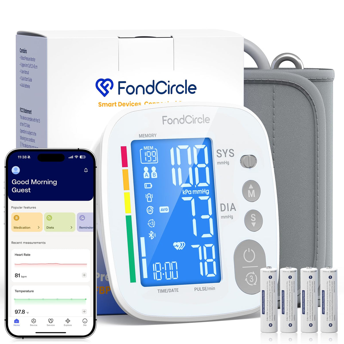 Digital Upper Arm Blood Pressure Monitor J2637