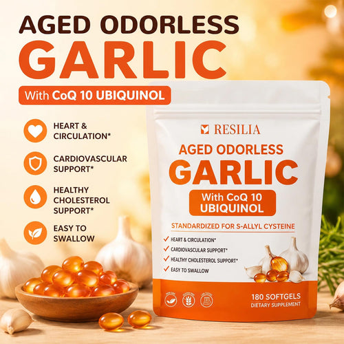 1200mg Odorless Aged Garlic Extract Softgels with CoQ10 D898878