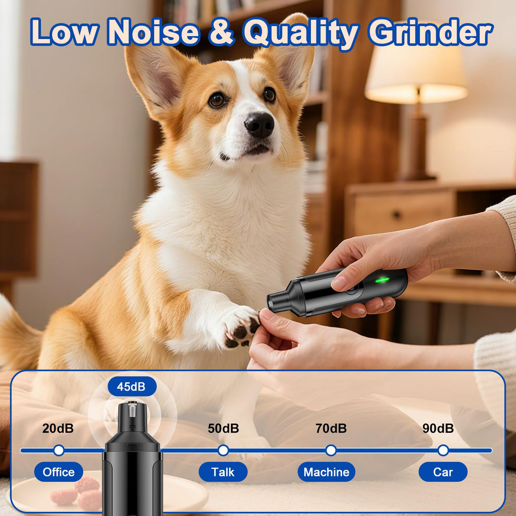Quiet Low-Vibration Dog Nail Grinder Black M6825