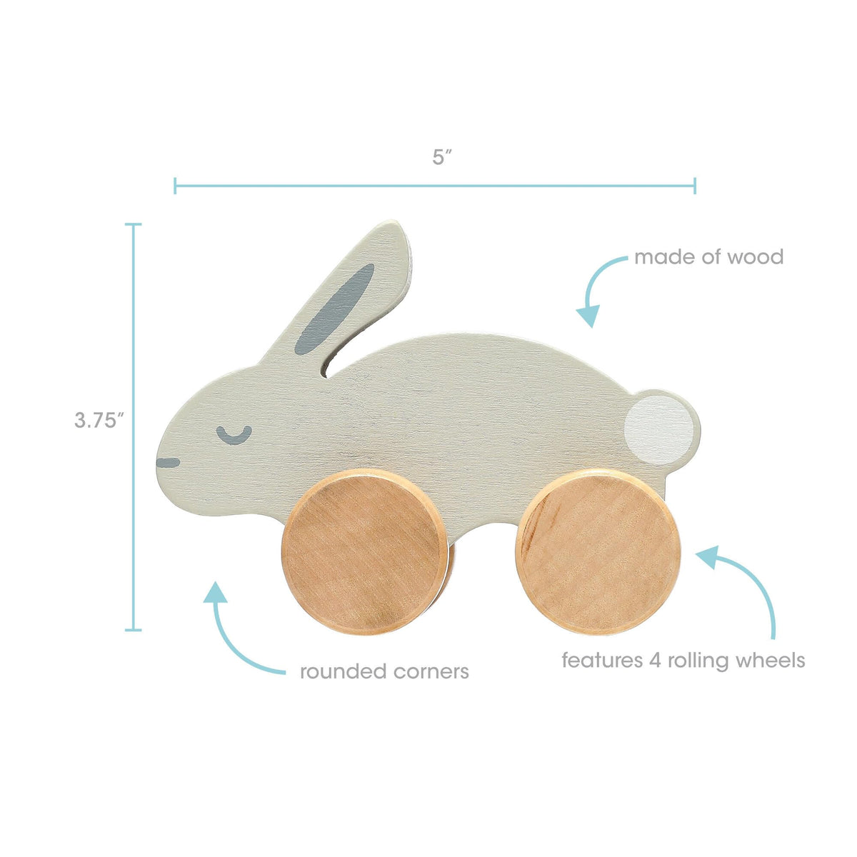 Wooden Bunny Pull Along Toy C7883