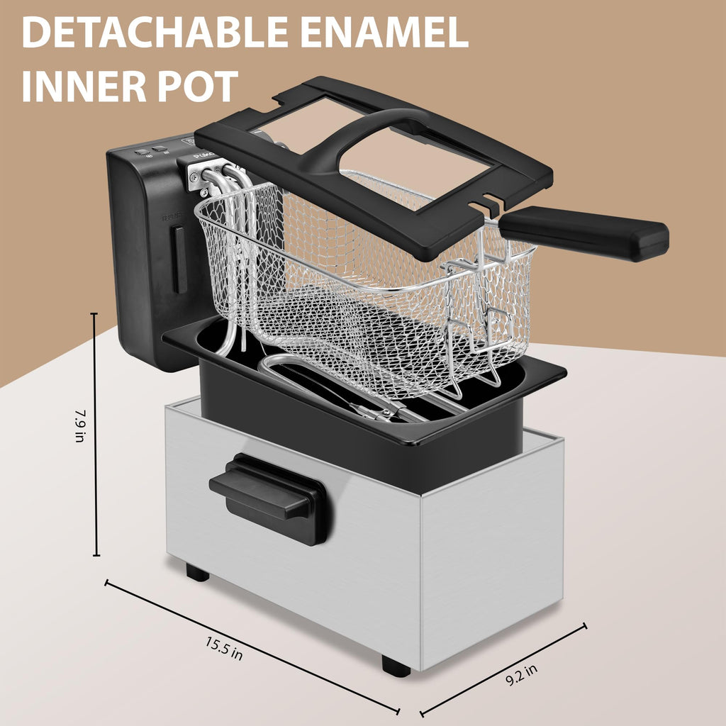 3L 1500W Deep Fryer with Adjustable Temperature C7605