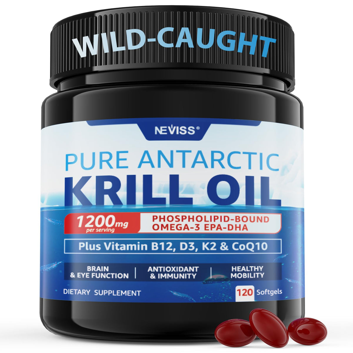 Krill Oil Omega 3 Supplements 1200 mg Y5125