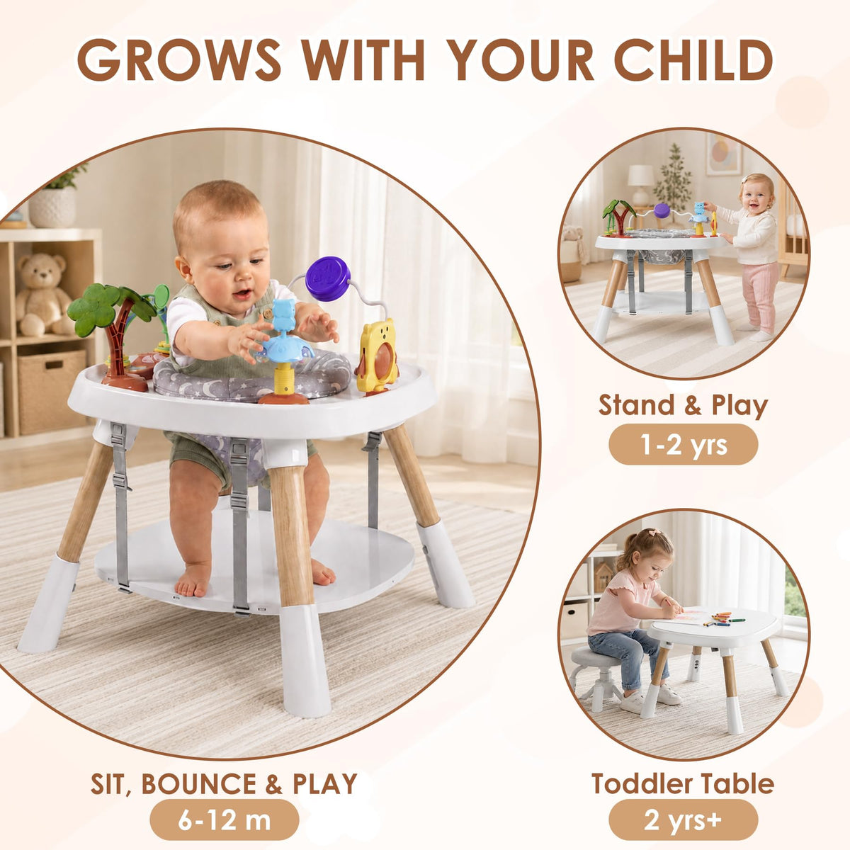 Baby Activity Center, 6-in-1 Stationary Jumper P311