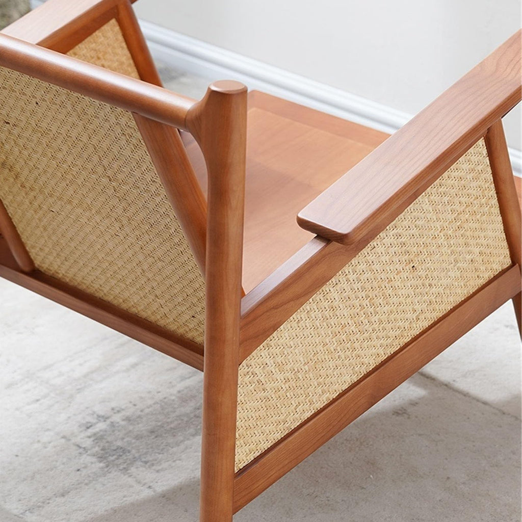 Rattan Wood Wicker Sofa Chair J55482
