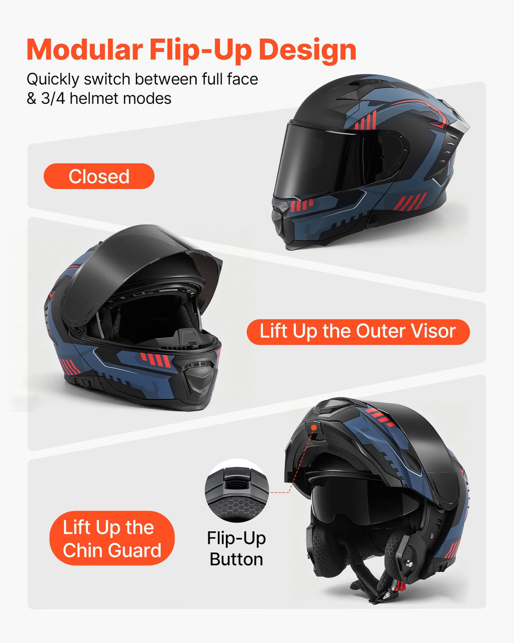 DOT Approved Adult Motocross Helmet with Clear Visor Q808012