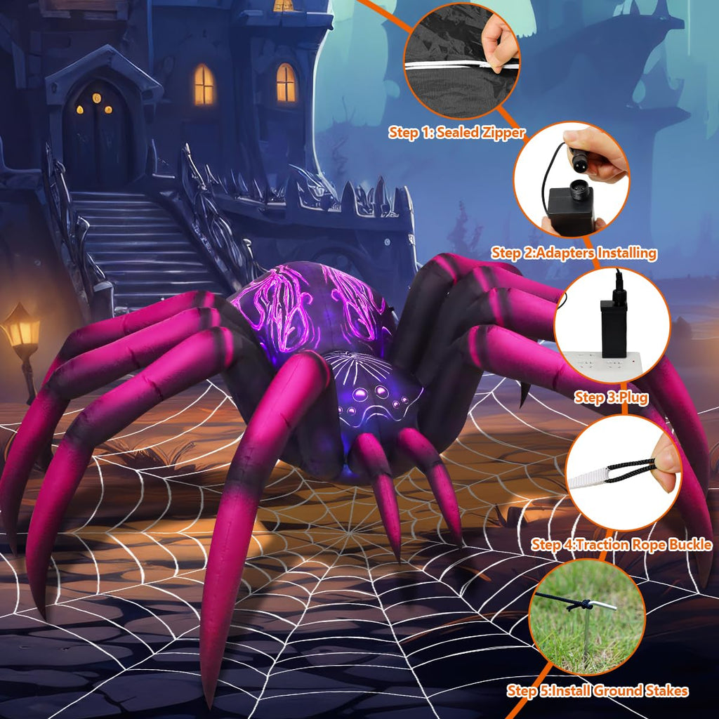 9 FT Halloween Inflatables with Built-in LEDs W79124