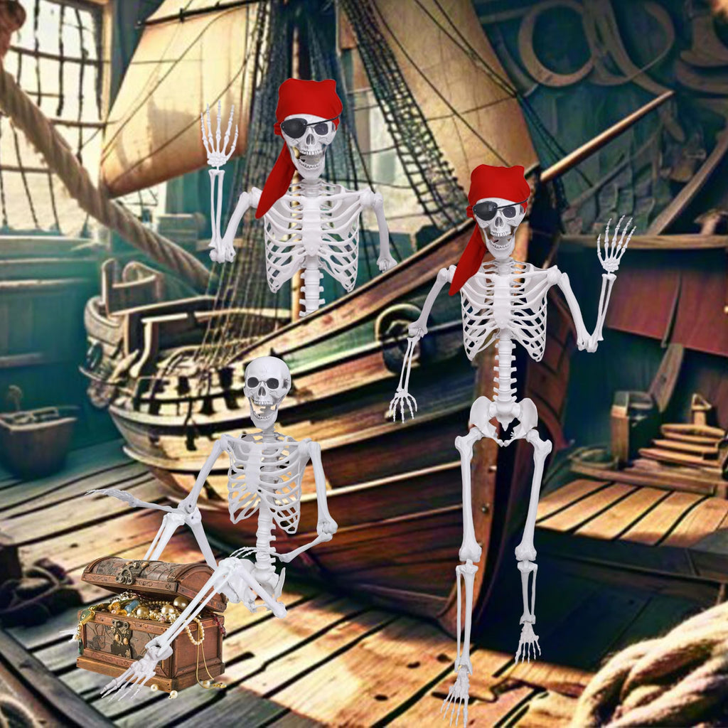 5.4Ft Posable Life Size Skeletons with Movable Joints T533613