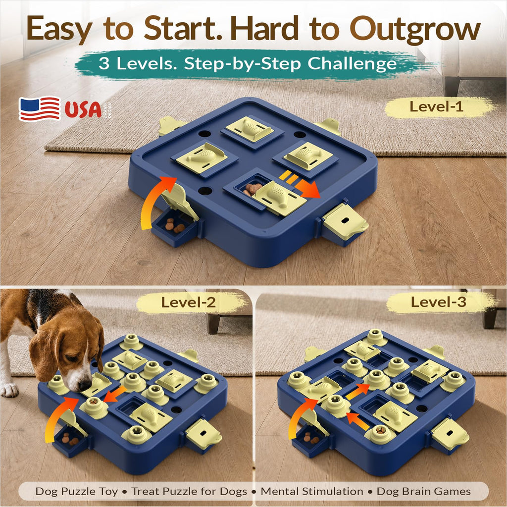 Dog Chess Puzzle Toy 3-Levels F9222