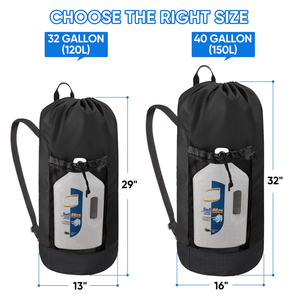 120L Oxford Laundry Bag Backpack with Shoulder Straps C274131