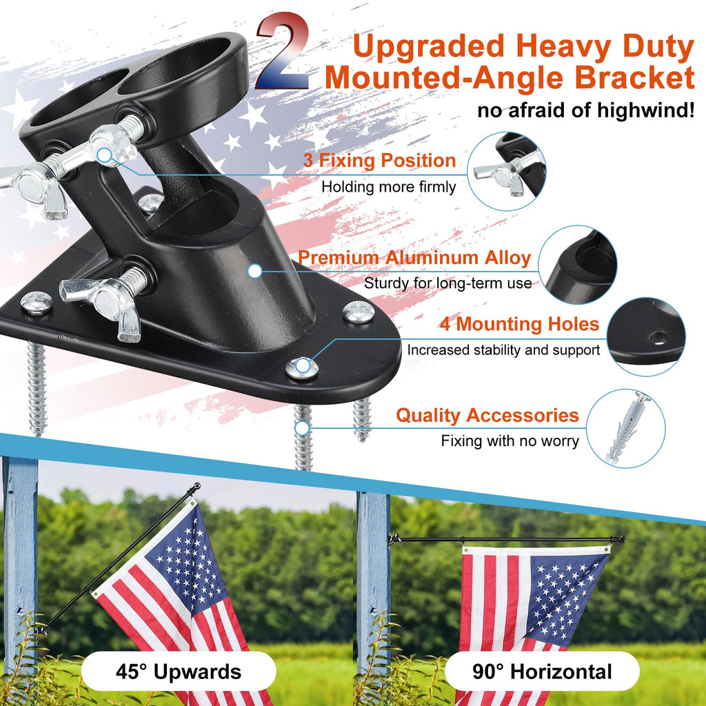 5ft Tangle-Free Stainless Steel Flag Pole Kit J19629