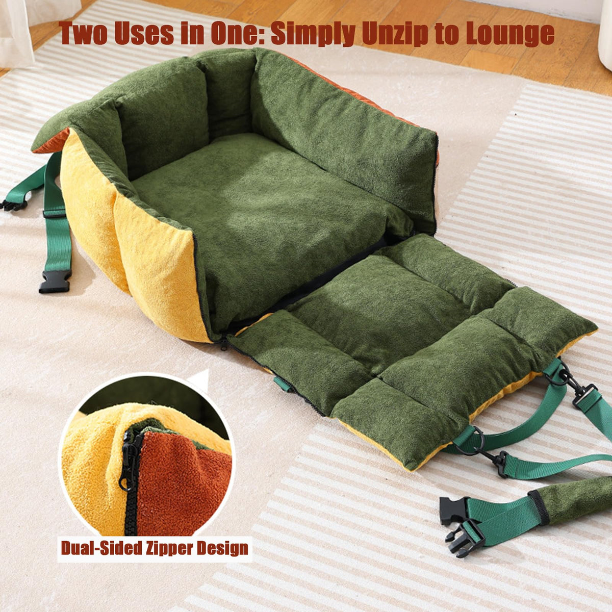 2-in-1 Elevated Dog Car Seat V131620
