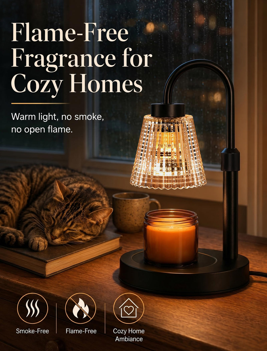 Candle Warmer Lamp with Timer and Dimmer P5578
